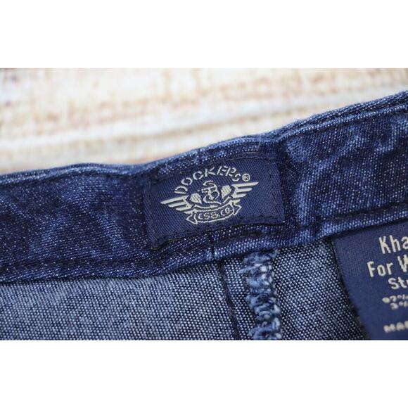 Dockers Khakis Womens Size 14 Stretch High Rise Dark Wash Ankle Jeans Slacks - Picture 5 of 10